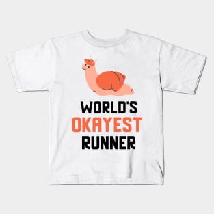 World's Okayest Runner Kids T-Shirt